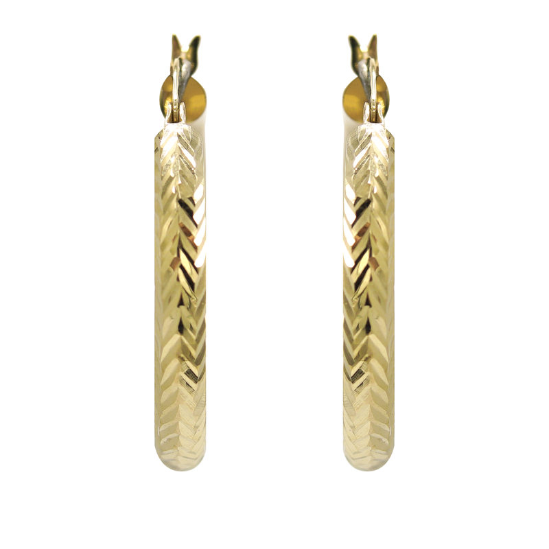 10K Womens Gold Hoop Earrings | Customizable Size