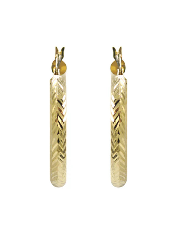 10K Womens Gold Hoop Earrings | Customizable Size