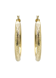 10K Womens Gold Hoop Earrings | Customizable Size