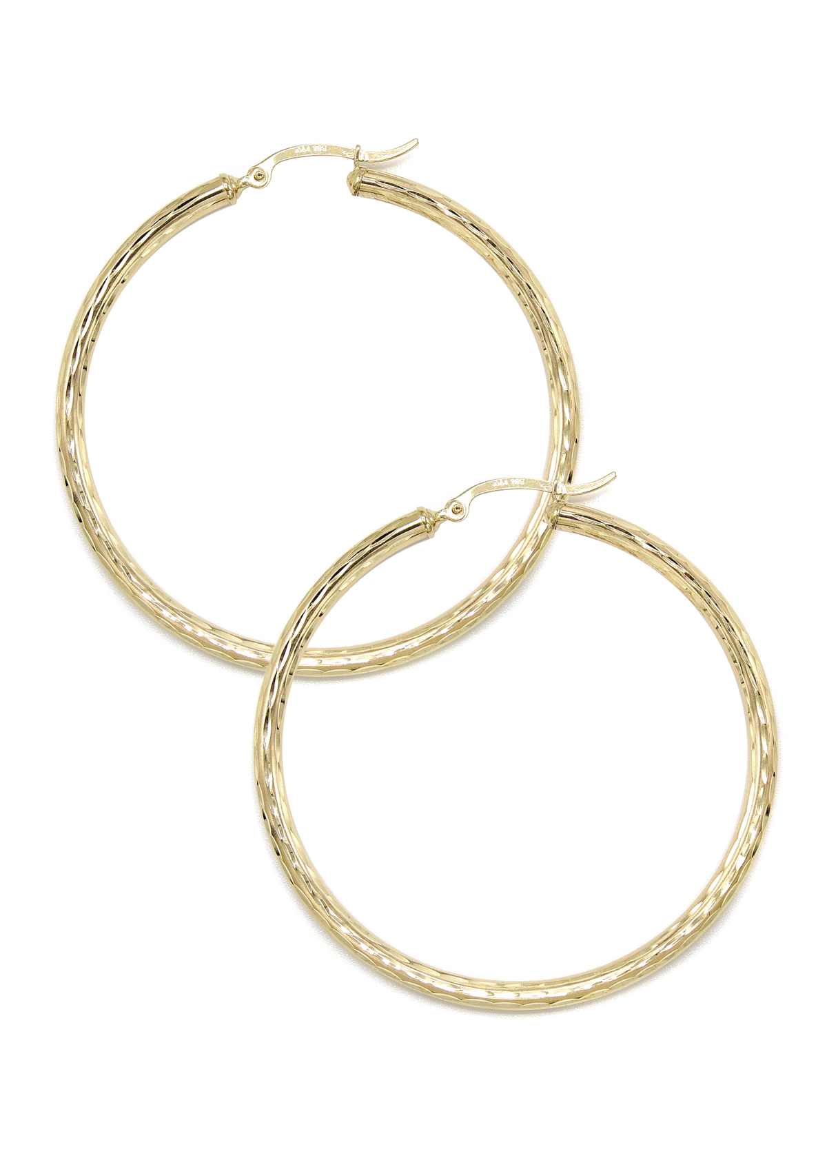 10K Womens Gold Hoop Earrings | Customizable Size