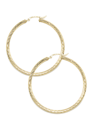 10K Womens Gold Hoop Earrings | Customizable Size