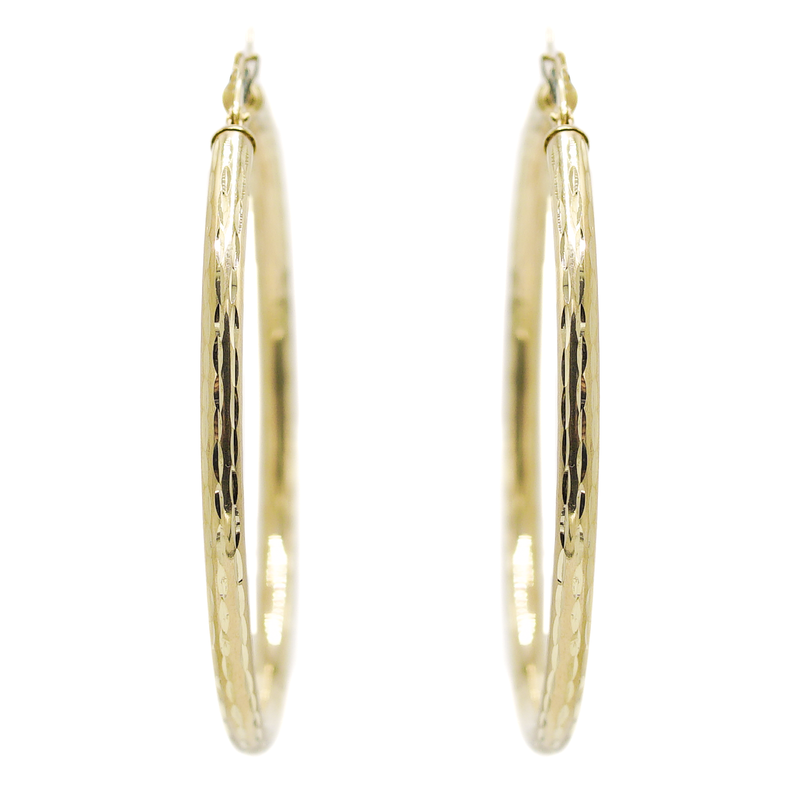 10K Womens Gold Hoop Earrings | Customizable Size