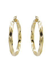 10K Womens Gold Hoop Earrings | Customizable Size