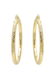 10K Womens Gold Hoop Earrings | Customizable Size