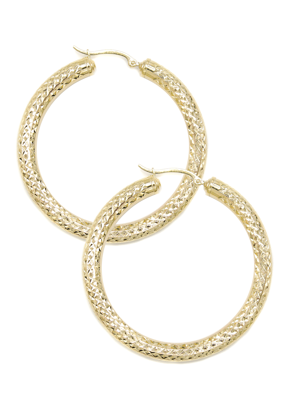 10K Womens Gold Hoop Earrings | Customizable Size