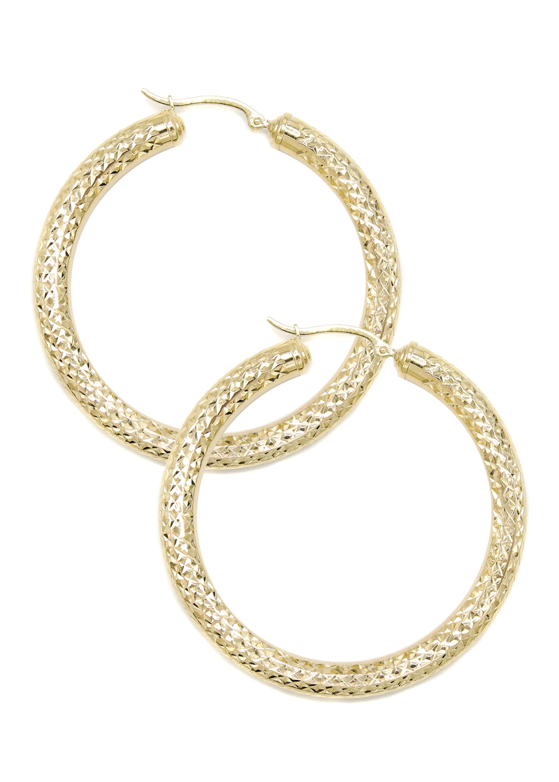 10K Womens Gold Hoop Earrings | Customizable Size