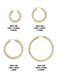10K Womens Gold Hoop Earrings | Customizable Size