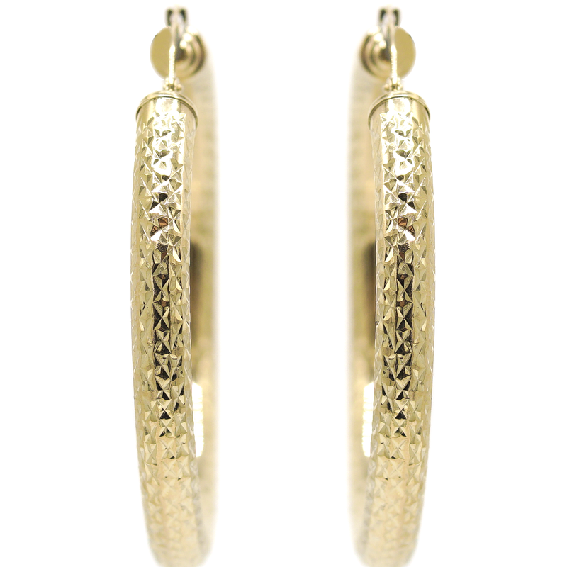 10K Womens Gold Hoop Earrings | Customizable Size