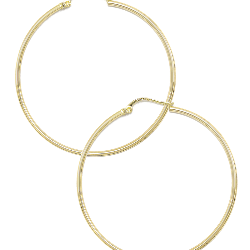 10K Womens Gold Hoop Earrings | Customizable Size