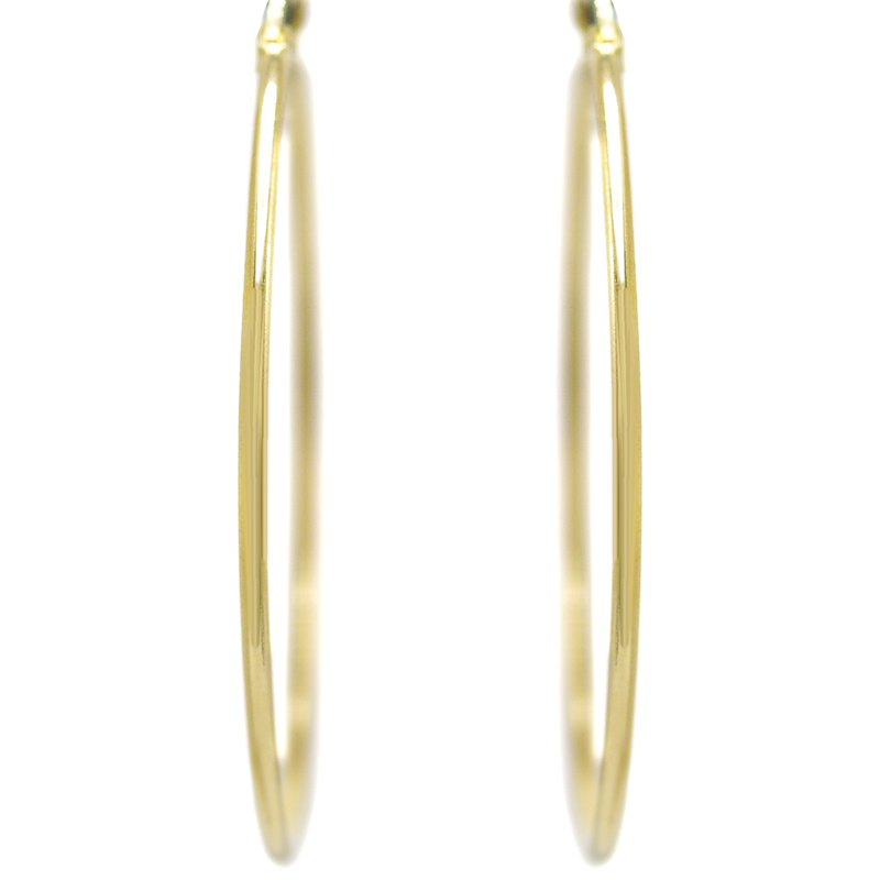10K Womens Gold Hoop Earrings | Customizable Size