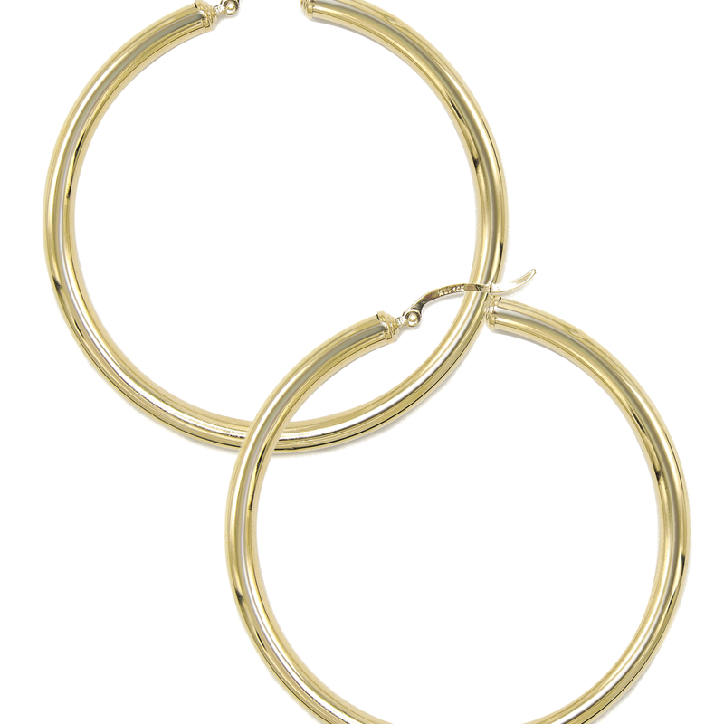 10K Womens Gold Hoop Earrings | Customizable Size
