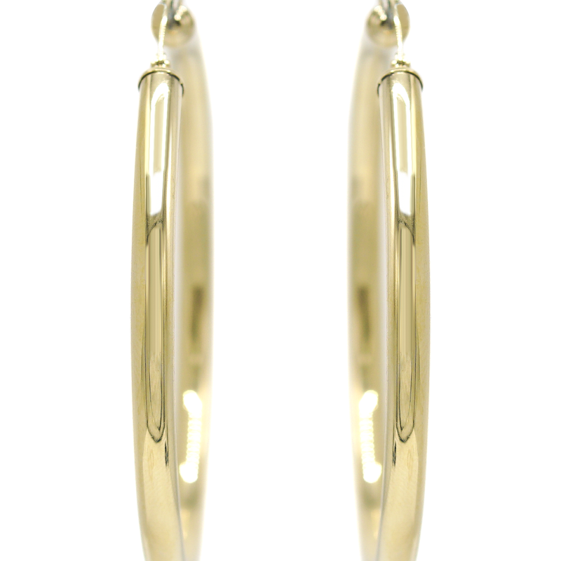 10K Womens Gold Hoop Earrings | Customizable Size
