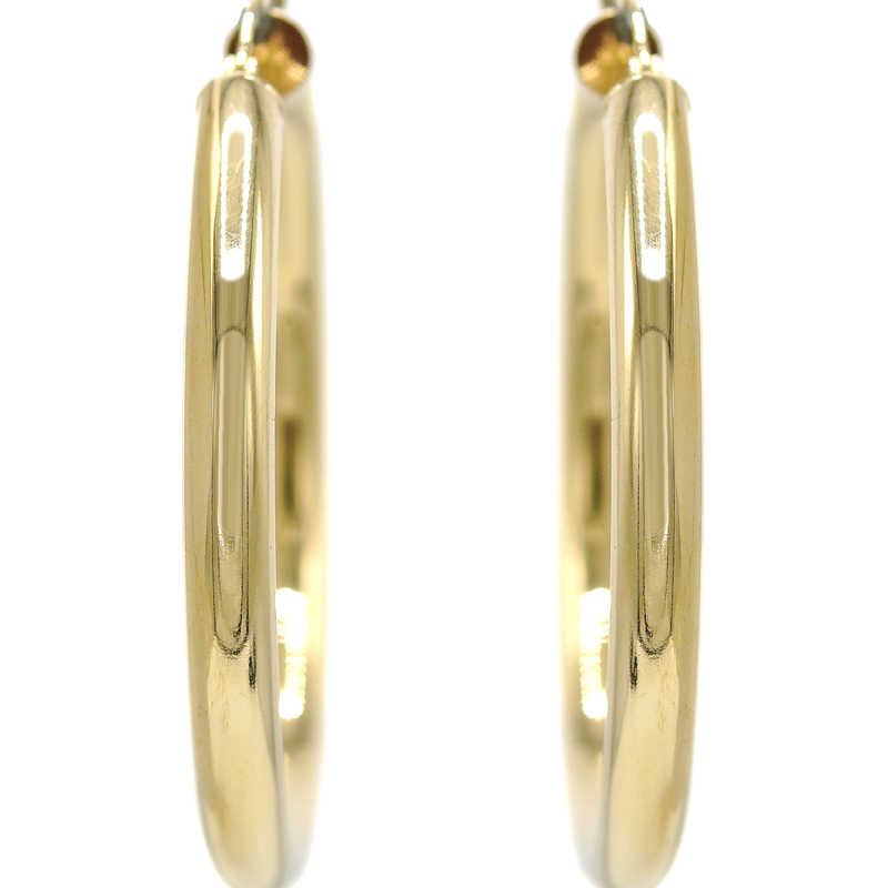10K Womens Gold Hoop Earrings | Customizable Size