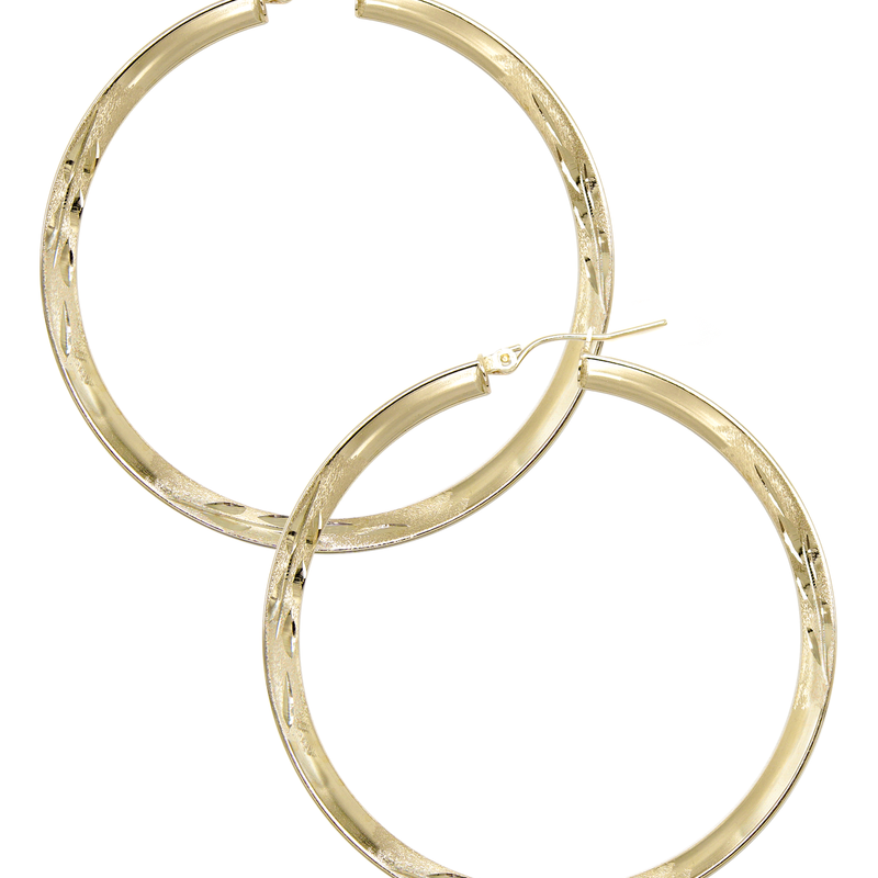 10K Womens Gold Hoop Earrings | Customizable Size