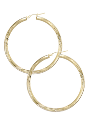 10K Womens Gold Hoop Earrings | Customizable Size
