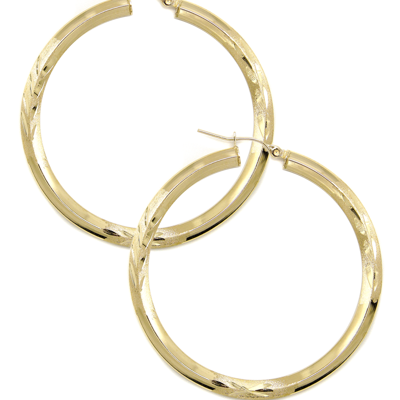 10K Womens Gold Hoop Earrings | Customizable Size