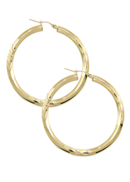 10K Womens Gold Hoop Earrings | Customizable Size