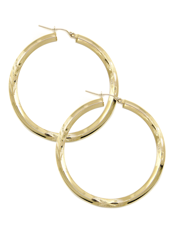 10K Womens Gold Hoop Earrings | Customizable Size