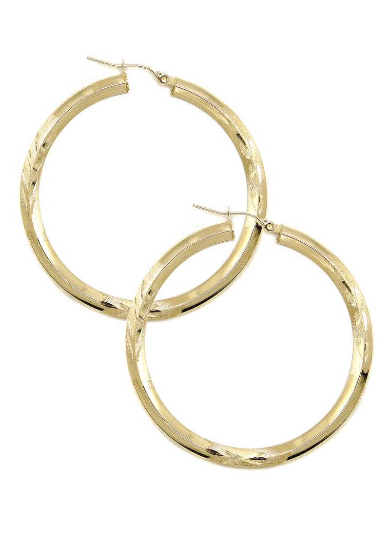 10K Womens Gold Hoop Earrings | Customizable Size