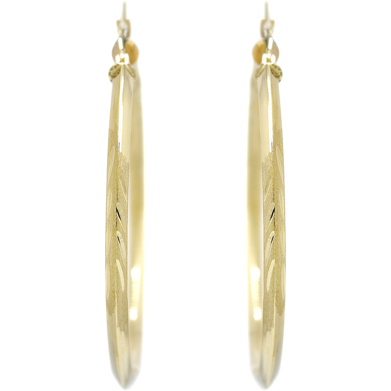 10K Womens Gold Hoop Earrings | Customizable Size