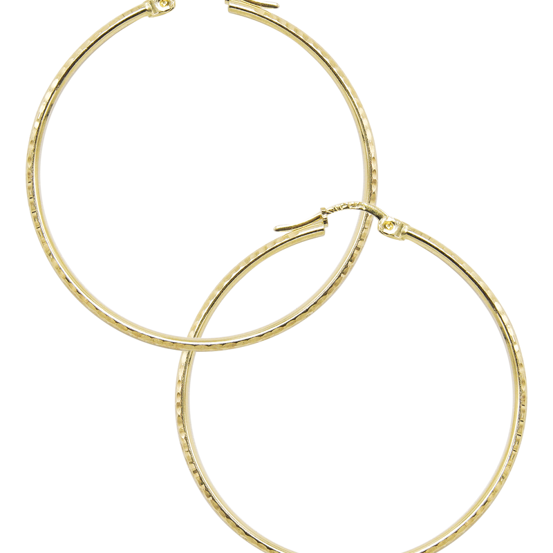 10K Womens Gold Hoop Earrings | Customizable Size