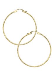 10K Womens Gold Hoop Earrings | Customizable Size