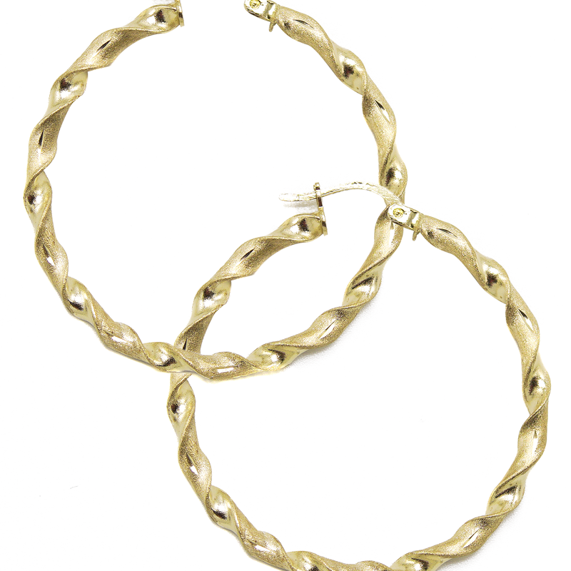 10K Womens Gold Hoop Earrings | Customizable Size