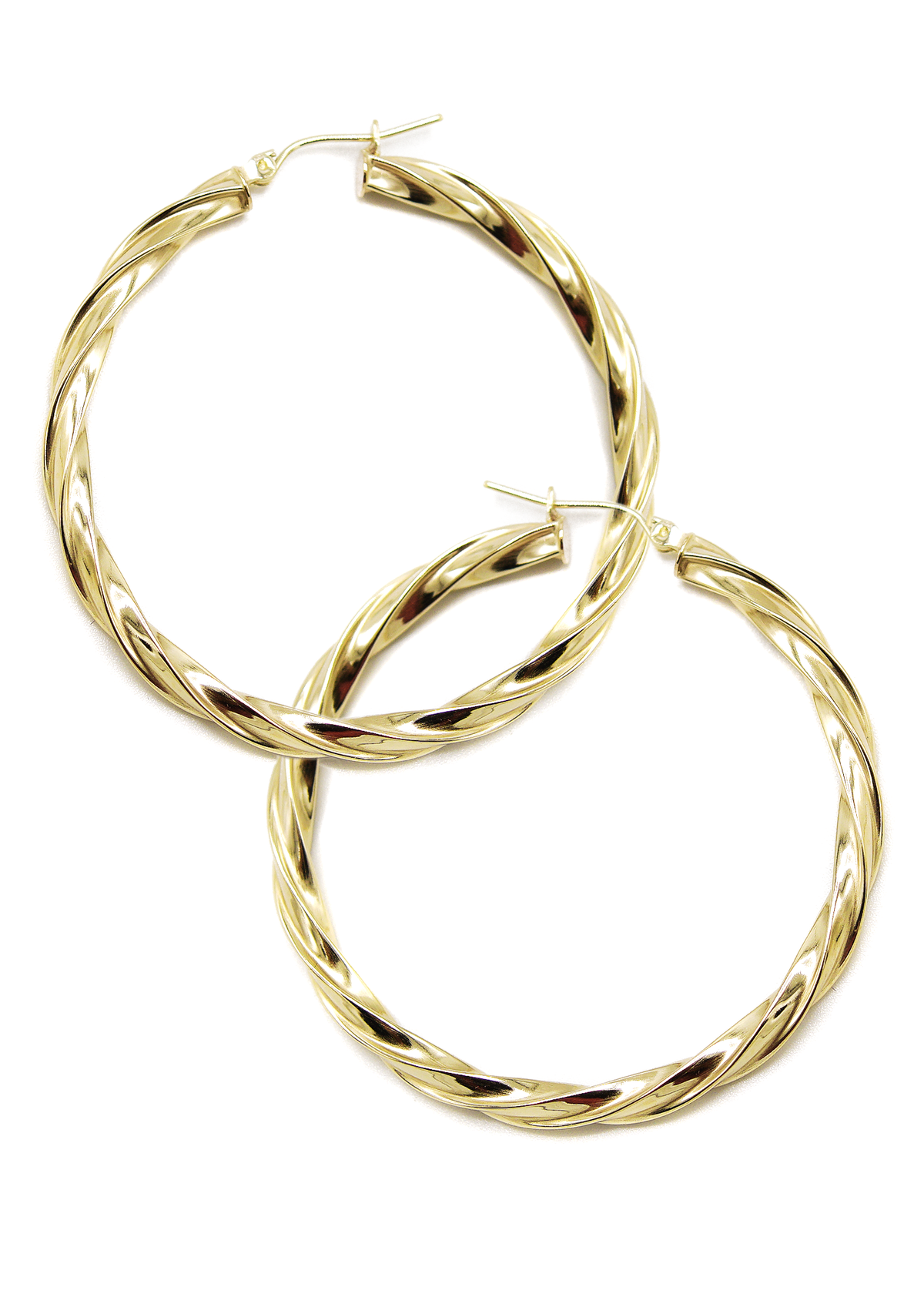 10K Womens Gold Hoop Earrings | Customizable Size