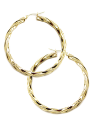 10K Womens Gold Hoop Earrings | Customizable Size