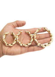 10K Womens Gold Hoop Earrings | Customizable Size