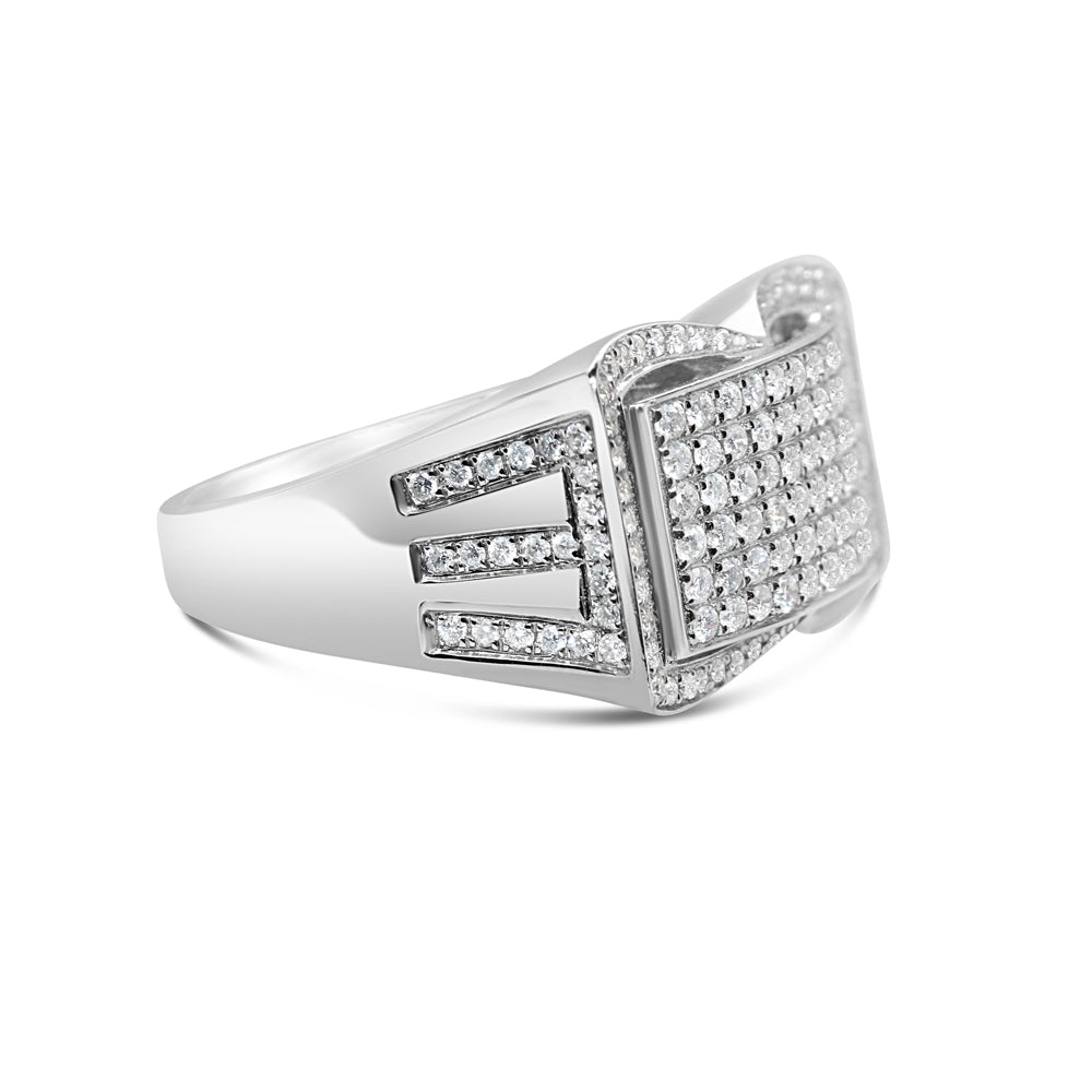 Mens Diamond Pinky Ring | 14K White Gold | 1.30CTW