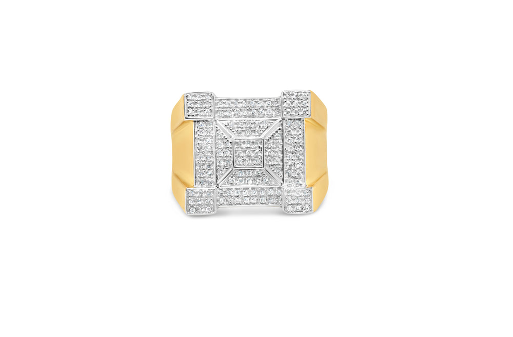 Mens Gold Diamond Pinky Ring | 10K Yellow Gold | 0.51CTW