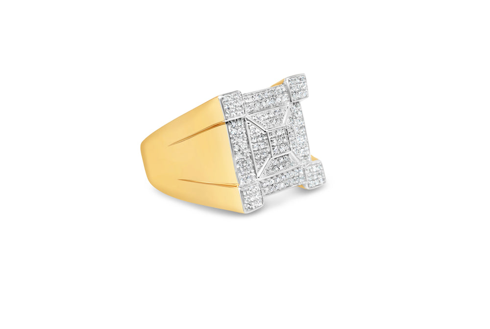 Mens Gold Diamond Pinky Ring | 10K Yellow Gold | 0.51CTW