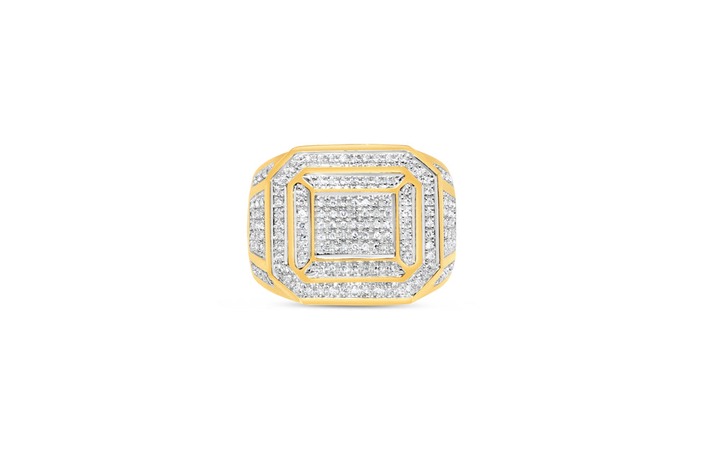 Mens Gold Diamond Pinky Ring | 10K Yellow Gold | 0.57 CTW