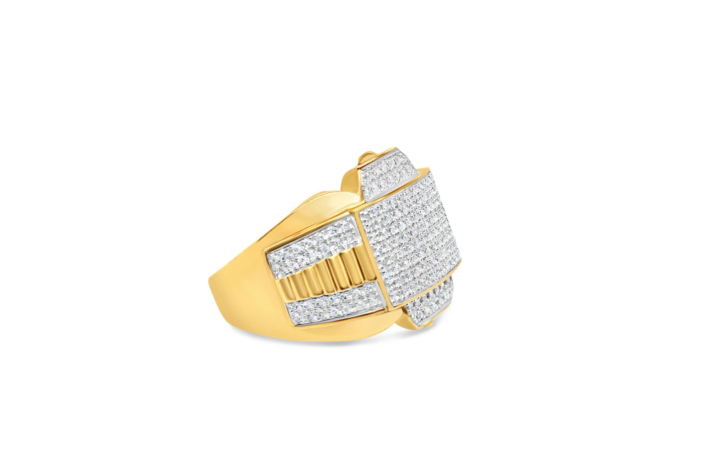 Mens Gold Diamond Pinky Ring | 14K Yellow Gold | 0.55 CTW