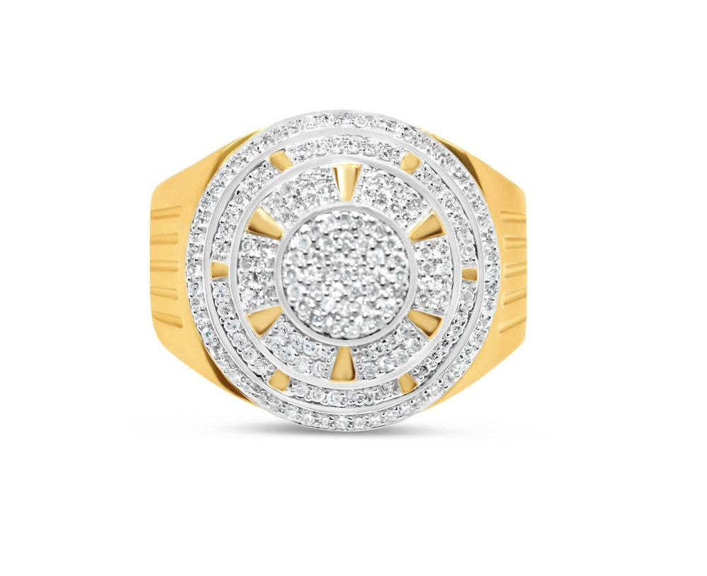 Mens Gold Diamond Pinky Ring | 10K Yellow Gold | 1.00CTW