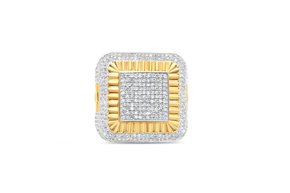 Mens Gold Diamond Pinky Ring | 10K Yellow Gold | 3.00 CTW