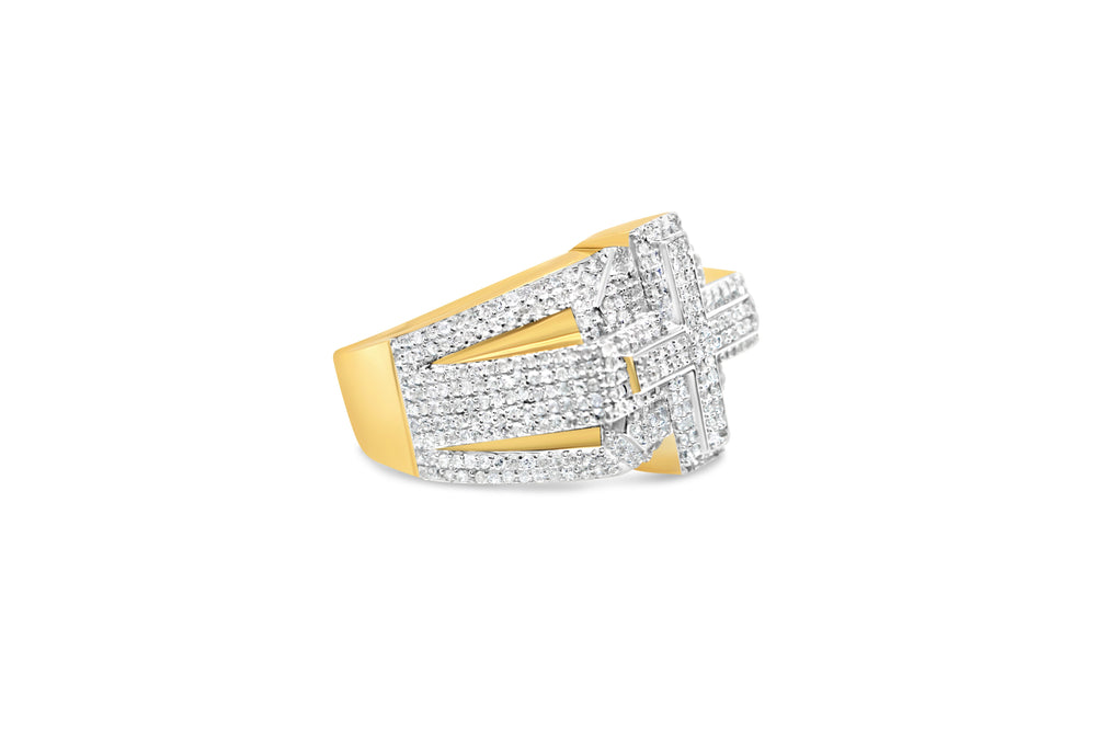 Mens Gold Diamond Pinky Ring | 14K Yellow Gold | 1.30 CTW