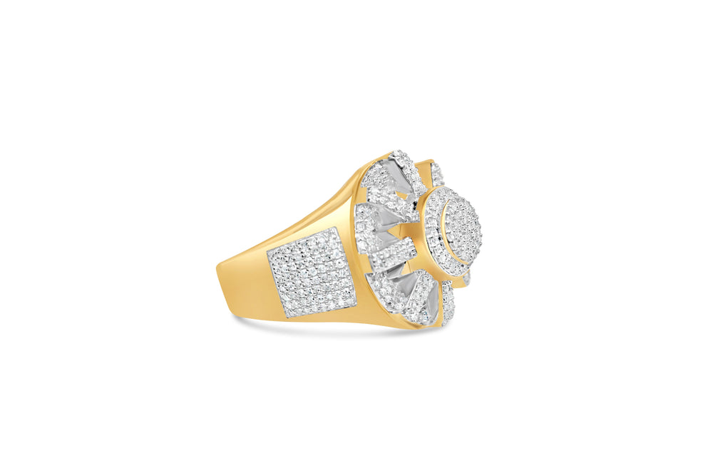 Mens Gold Diamond Pinky Ring | 10K Yellow Gold | 1.50CTW