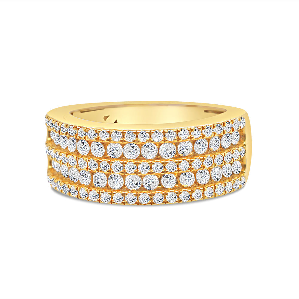 Mens Solid Gold Diamond Ring | 14K | 1.76CTW