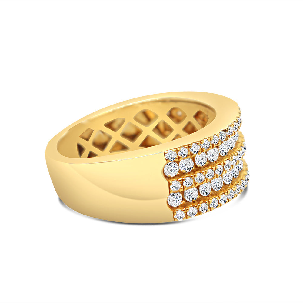 Mens Solid Gold Diamond Ring | 14K | 1.76CTW