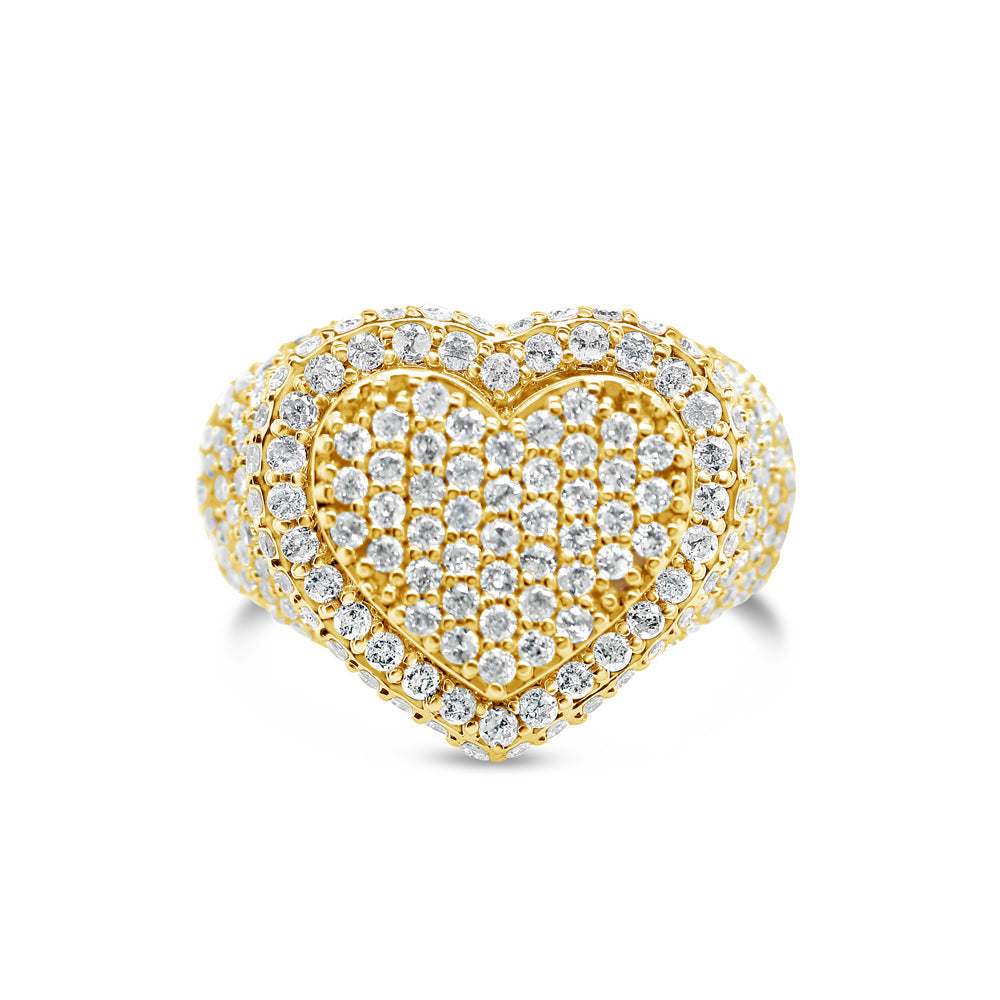 Gold Diamond Heart Ring | 14K | 2.40 CTW