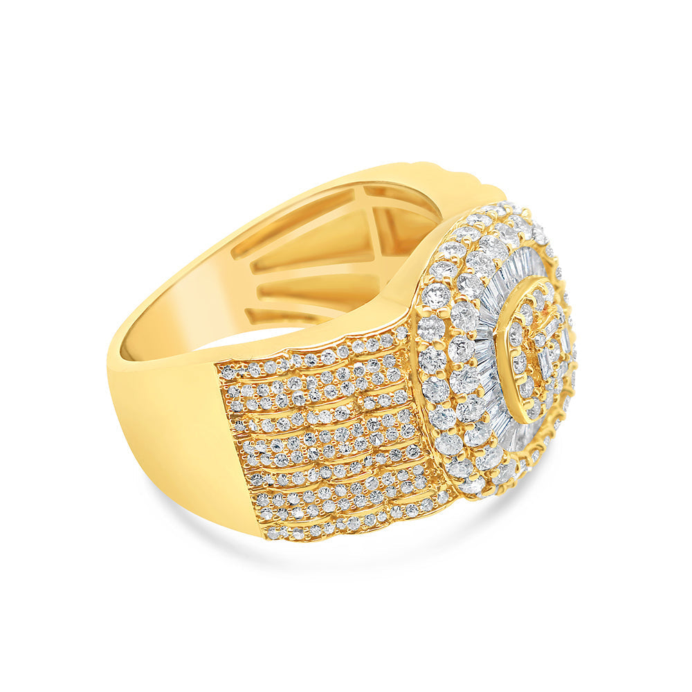 Mens Gold Diamond Pinky Ring | 14K Yellow Gold | 2.25CTW
