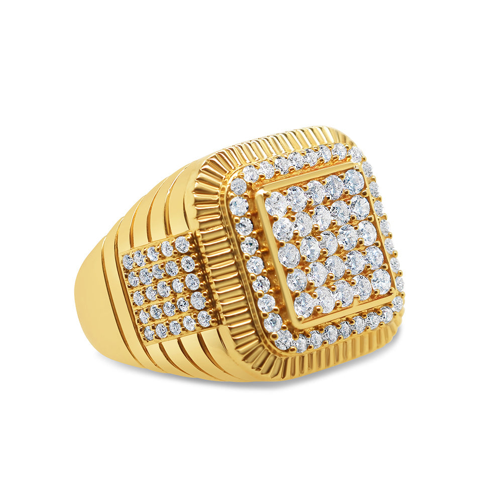 Mens Gold Diamond Pinky Ring | 14K Yellow Gold | 2.03 CTW