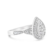 Gold Diamond Tear Drop/Pear Engagement Ring | 10K Yellow Gold | 0.51 CTW