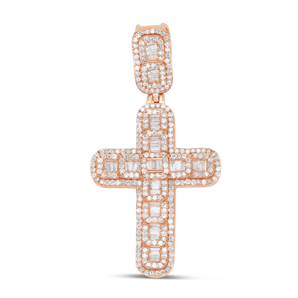 Cross - Rose Gold Diamond Pendant | 1.19 CTW | 14K