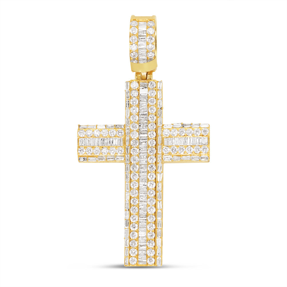 Cross - Yellow Gold Diamond Pendant | 2.28 CTW | 14K