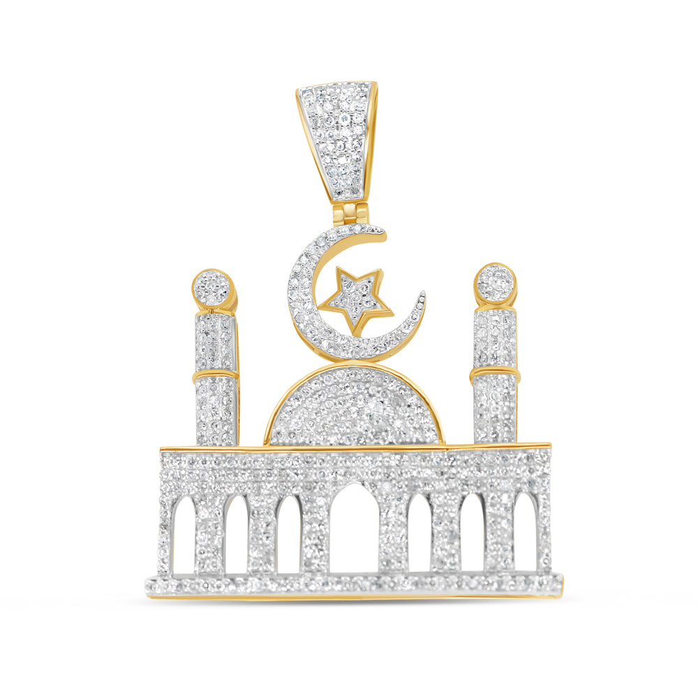 Mosque - Yellow Gold Diamond Pendant | 1.29 CTW | 10K