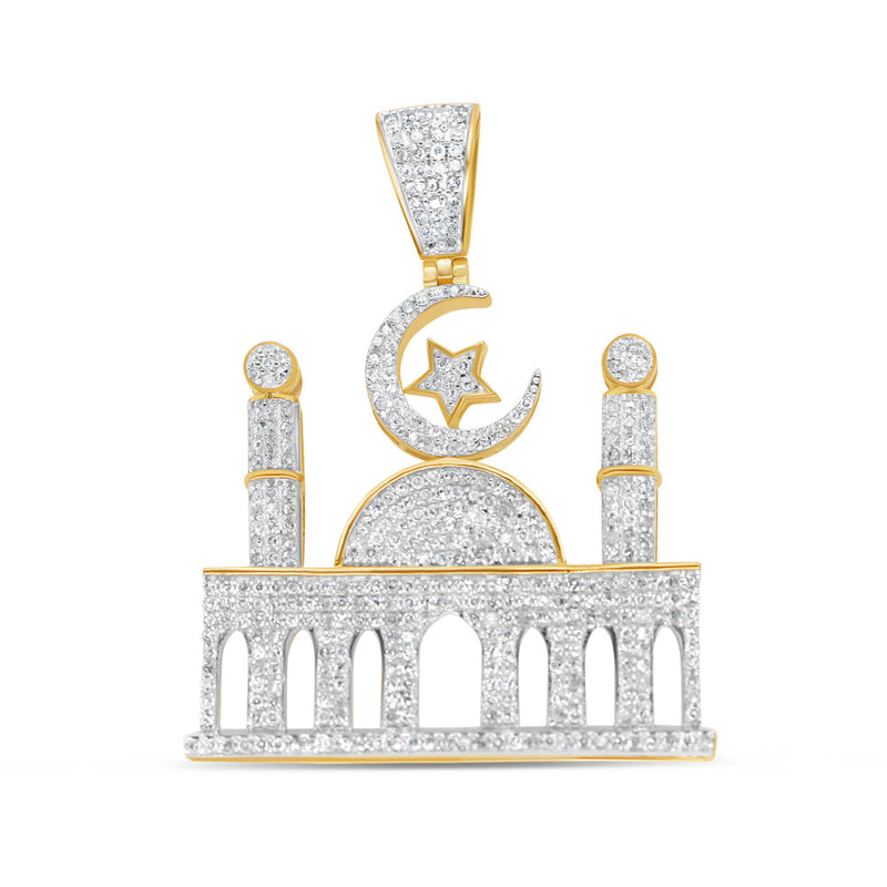 Mosque - Yellow Gold Diamond Pendant | 1.29 CTW | 10K