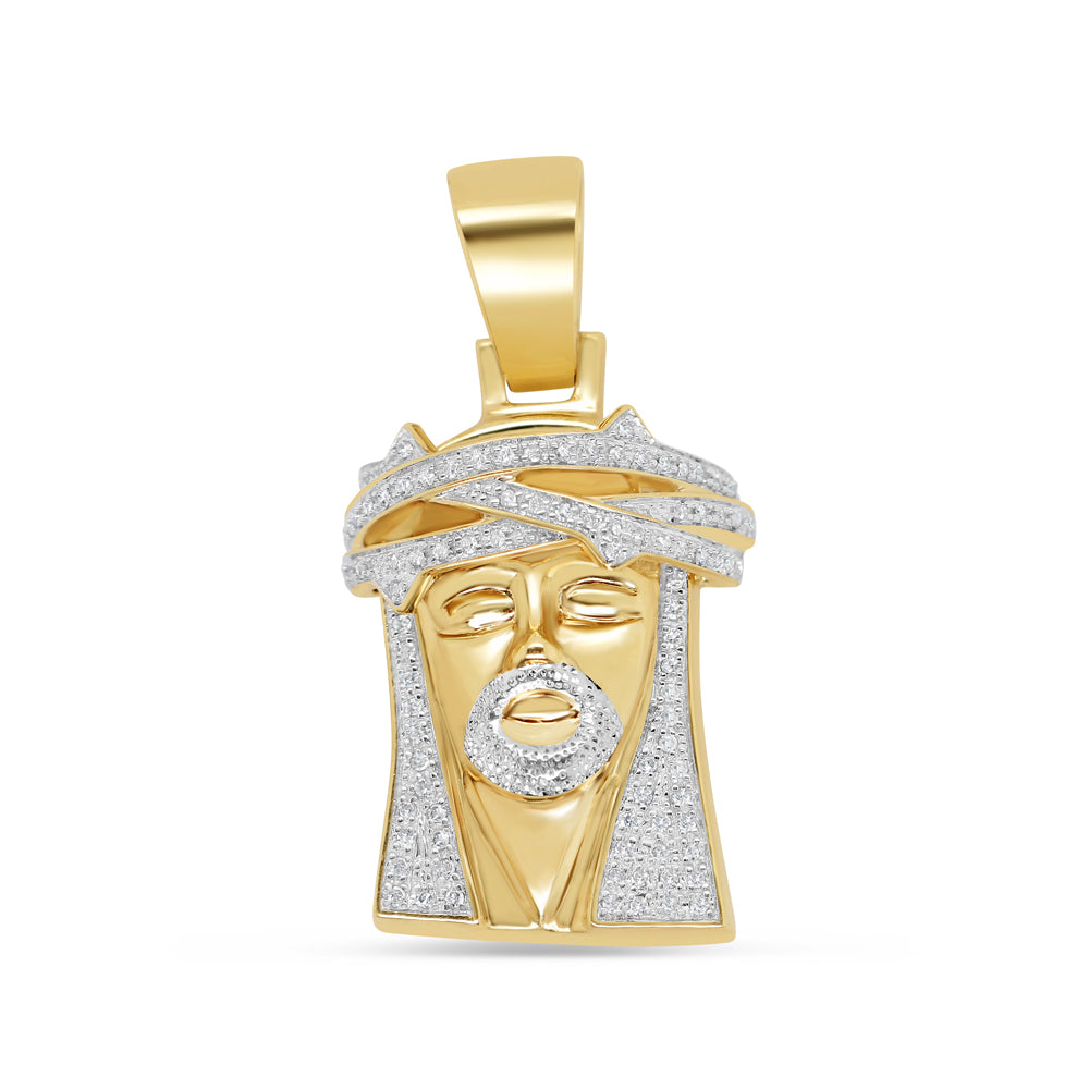 Jesus - Yellow Gold Diamond Pendant | 0.68CTW | 10K
